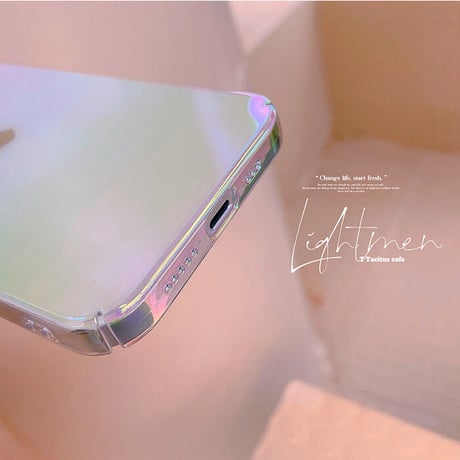オーロラ色光る iphone13pro/13promaxケース  綺麗透明 iphone12pro/11カバー  グラデーションカラーM991