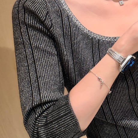 上品 AppleWatchバンド キラキラダイヤ  AppleWatchベルト Series 11/10/9/8 SE3/2  Ultra3/2/1 メタルリック 高級感たっぷり[M6475]