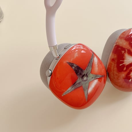 トマト AirPodsMaxケース 果物 エアーポッズマックス専用カバー 美味しそう 可愛い ギフトにおすすめ[M4395]