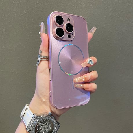 キラキラ iPhone16Pro/16plusケース 耐衝撃 Magsafe対応 iPhone15promax/14/13proカバー 高級感 全面保護 贅沢 存在感抜群[M5411]
