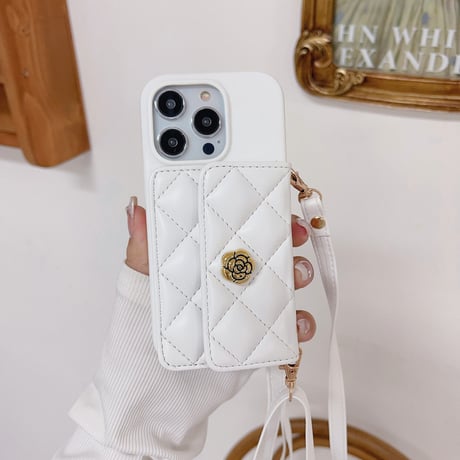 カード収納/小銭入れ iPhone15/15proケース レザー アイフォン13/12/11proケース ストラップ 高品質 有名人愛用[M3502]