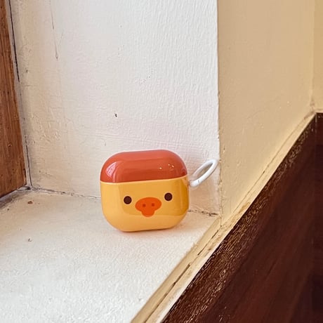 ダック Airpods Pro3ケース かわいい Airpods4/3カバー pro2/pro1 リング/キーホルダー ギフトにおすすめ[M6436]