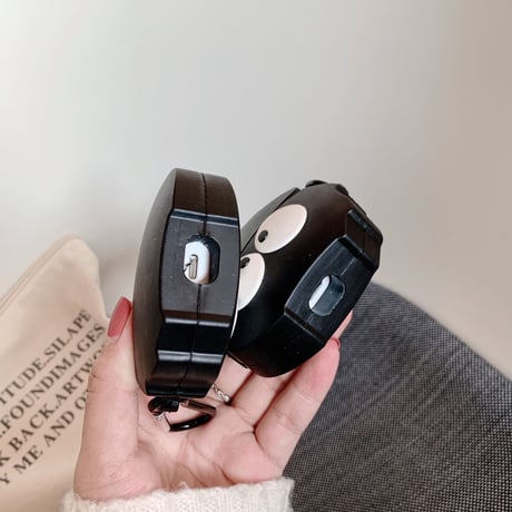 可愛いキャラクター airpodsケース  顔airpodsproカバー  リング付き 頑丈便利M353