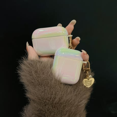 レーザー光る AirPodsPro2ケース 貝殻 真珠アクセサリー airpods3/2カバー 光る  お揃い ギフトにおすすめ[M2549]