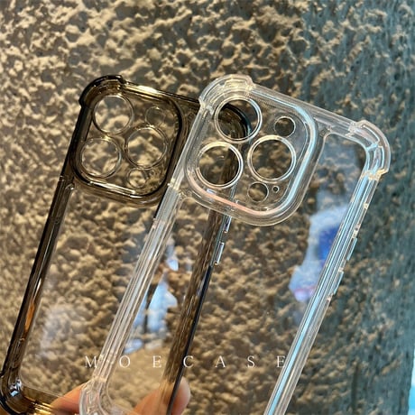 黄ばまない iPhone15/14proケース 耐衝撃加工 アイフォン13/12/11クリアケース シンプル風 男女向け 使いやすい [M2770]
