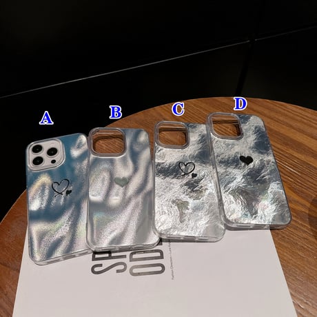 ハート柄 アイフォン15/15プロケース キラキラ iPhone14/13/12promaxケース 女子力アップ  [M4584]