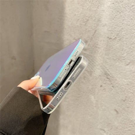 オーロラカラー iphone13mini/13proケース キラキラグラデーションカラー iphone12/11promaxカバー  高透明感 綺麗M1010