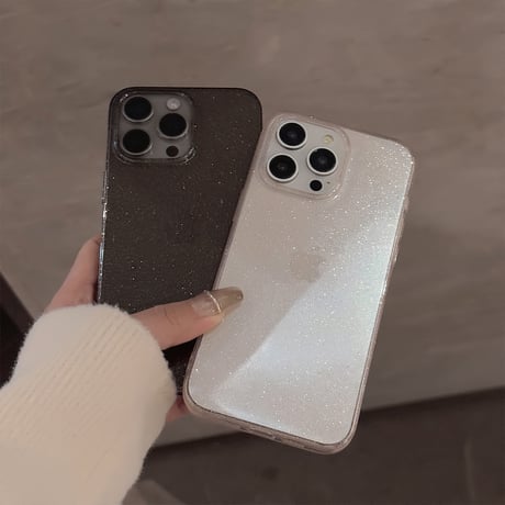 定番 iPhone16pro/16promaxケース キラキララメ iPhone15pro/14pro/13/12カバー 黄ばまない クリアケース [M5085]