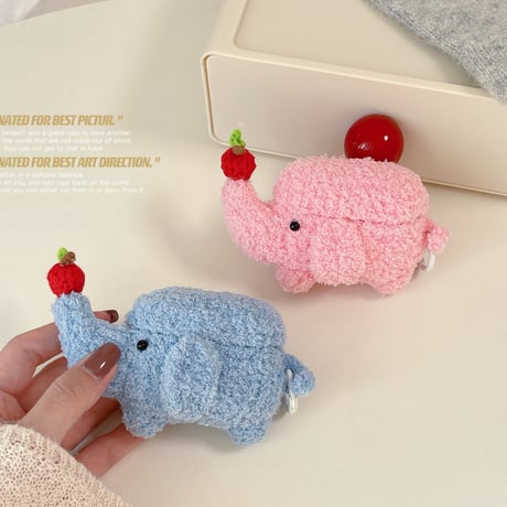 象ぬいぐるみ AirpodsPro3ケース ふもふも Airpods4/pro2カバー  お揃い 柔らかい 可愛い ギフトにおすすめ[M5853]