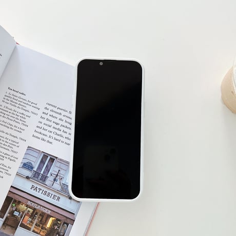 花スマホグリップ iphone14/13proケース スタンド アイフォン12pro/11カバー  可愛い 頑丈 白色[M2053]