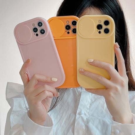 カメラレンズカバー付き iphone13/12promaxケース  シンプル iphone11/XSカバー カラフル  お揃い 頑丈[M1926]