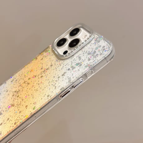 春におすすめ iPhone16pro/16ケース キラキララメ ジュエリー iPhone15Pro/13/14カバー グラデーションカラー 可愛い [M5091]