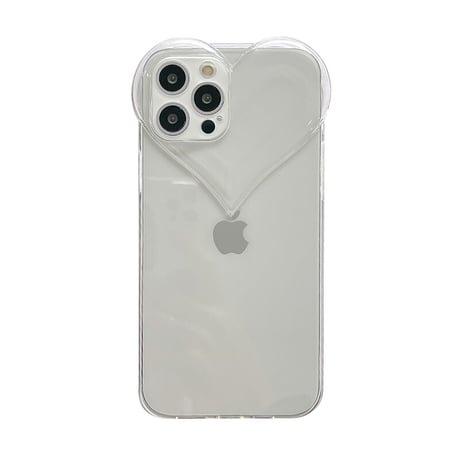 ハート型 透明iphone11/12promaxケース クリアiphonexs/xsmaxカバー  写真メモ挟める   ガールズに超人気M732