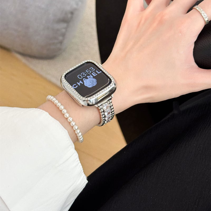 【美品】iPhone13 128GB Apple Watch 3付き！ ダイヤ アップルウォッチ10バンド キラキラ高級感 AppleWatch