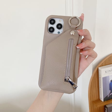 小銭入れ付き アイフォン15/14proカバー 革製 iPhone13mini/12/11proカバー 高品質 12色 スタンド 小銭/カード/お札/鍵収納可[M3233]