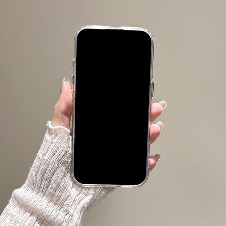 ダイヤ鹿 iPhone16/16Proケース 透明 iPhone15plus/14pro/13カバー おしゃれ ハンドメイド 可愛い[M5434]