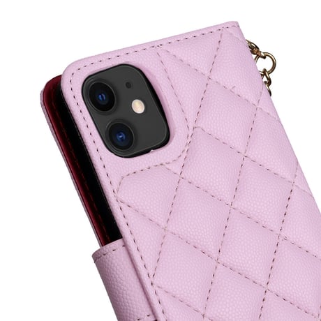手帳型 アイフォン13pro/13promaxケース カード収納 iphone12/11カバー   ピンク フリンジ 付きM1071