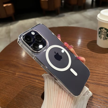 マグセーフ対応 高透明iphone16pro/15ケース  指紋付きにくいアイフォン14/13pro/12クリアケース シンプル 品質いい ハードケース[M3221]
