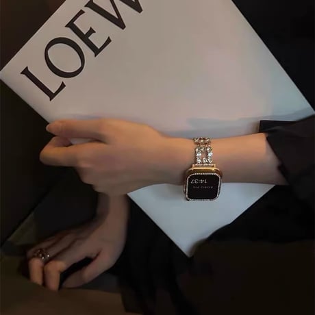 メタルビジュー Applewatch 10ベルト キラキラ 高級感 Ultra2/1/SE2/1/Series9/8/7/6/5/4/3/2/1アップルウォッチバンド おしゃれ[M4622]