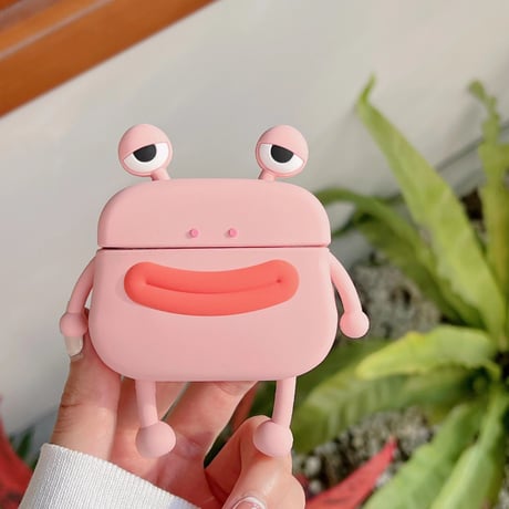 可愛いカエル airpods3ケース  お揃い airpodsproカバー  超キュート 頑丈  シリコン プレゼントにおすすめ[M2132]