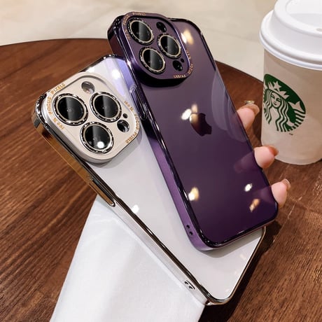 カメラレンズ保護 iPhone15Pro/16ProMaxケース 高級感耐衝撃 iPhone14pro/13Proクリアケース 耐久性 丈夫 高透明[M3580]