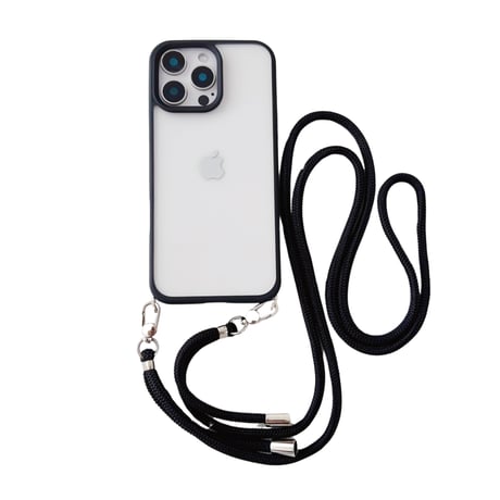 iPhone16/16Proケース ショルダー付 クリア iPhone15/14promax/13proカバー 便利 [M4613]