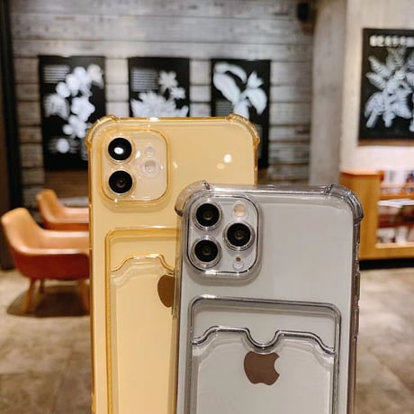カード収納 背面ポケット iphone15/14proケース 薄型透明iphone13/12/11proカバー  耐衝撃頑丈 軽量 M575