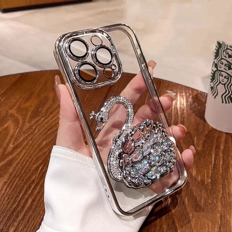 ジュエリースワン iPhone15/15Proケース キラキラ iPhone14/13/12proカバー ラメ入り オシャレ  [M3958]