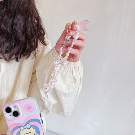 人魚姫スマホストラップ   可愛い キラキラ  おしゃれ  ハンド携帯ストラップ  女子力アップ  落下防止  全機種対応  頑丈[M2891]