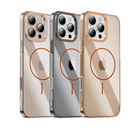 薄型軽量 iPhone16pro/16promaxカバー スタンド付 Magsafe対応 iPhone15pro/14/13カバー 高透明 黄ばまない[M5395]
