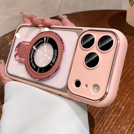 高品質多機能 iPhone17pro/17ケース MagSafeリングスタンド iPhone16promax/15/14/13proカバー 滑り止め加工 黄ばまない[M6328]