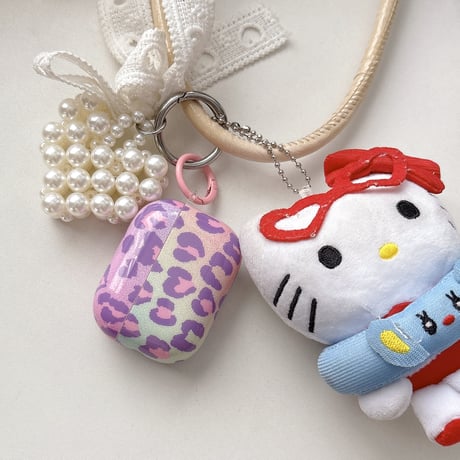 ヒョウ柄 Airpods4ケース パープル/ピンク AirpodsPro2ケース エアーポッズ3/2 かわいい リング付 Gift [M5585]
