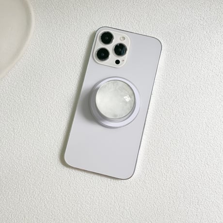 きれい MagSafe対応スマホグリップ ガラス 可愛い 磁石グリップ マグネット式スタンド ギフトにおすすめ[M4229]