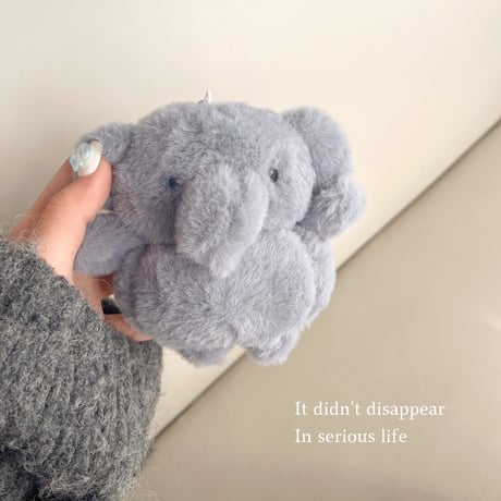 象ぬいぐるみ Airpods3/Pro2ケース かわいい エアーポッズケース 柔らかい 手さわりいい ギフトにおすすめ[M3808]