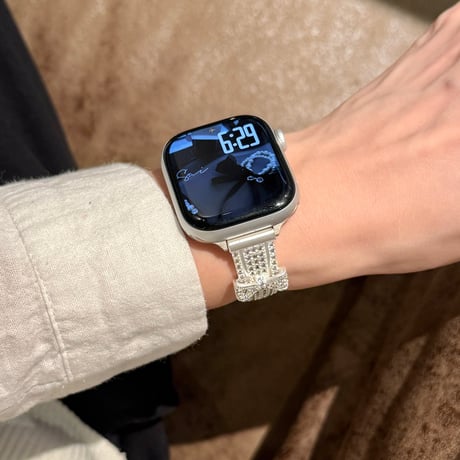 ダイヤリボン  AppleWatchバンド キラキラ感たっぷり AppleWatchベルト Series 11/10/9/8 SE3/2  Ultra3/2/1 高級感高品質 上品[M6455]