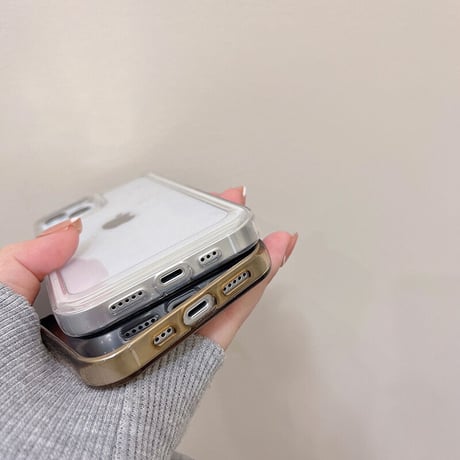 頑丈高透明 iphone13mini/13promaxケース  カラー枠 クリアiphone12/11promaxカバー  耐衝撃 ファッション 写真メモ挟める M1304