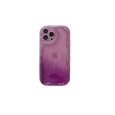 グレー/パープル iphone13/14ケース  高透明グラデーション アイフォン12pro/11カバー  お揃い 耐衝撃 男女向け プレゼントにおすすめ[M2977]