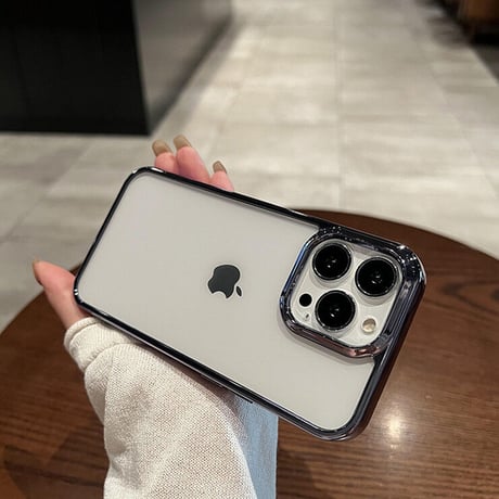 高透明黄ばまない iPhone14pro/14promaxケース  高品質メッキ アイフォン13pro/12proカバー 高級感  頑丈  シンプル 男女兼用[M2547]