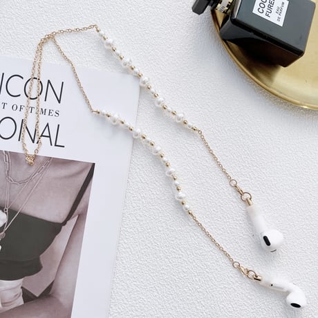 AirPods用ネックストラップ オシャレ イヤホン 落下紛失防止 可愛い ワイヤレス Bluetooth イヤホンストラップ  ホルダー  綺麗 人気[M1545]