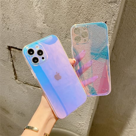オーロラカラー iphone13mini/13proケース キラキラグラデーションカラー iphone12/11promaxカバー  高透明感 綺麗M1010