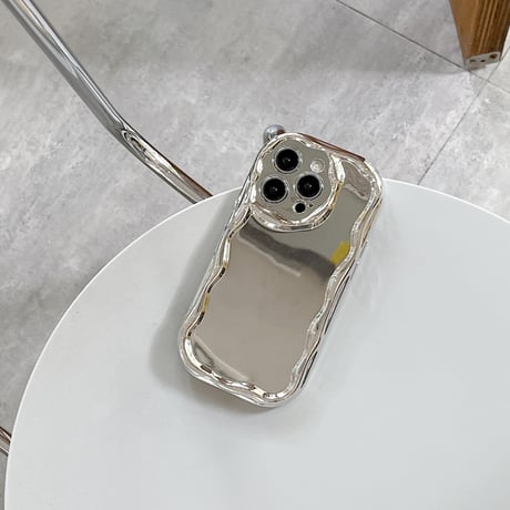 シンプル鏡付 iPhone15pro/15promaxケース 花デザインカメラ ソフトアイフォン14プロ/13promax/12カバー 使いやすい [M4308]