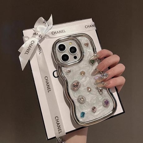 ダイヤ iPhone16/16Proケース うねうねキラキラ iPhone15Pro/14/13pro/12ケース 豪華  上品 指紋防止/落下防止[M4719]