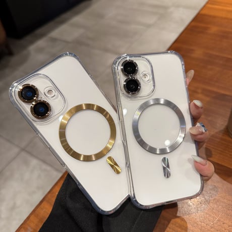 透明Magsafe対応 iPhone16pro/16ケース レンズカバー付 iPhone15/14promax/13カバー 黄ばまない [M5428]
