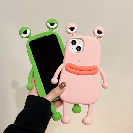 カエル iphone14/13ケース シリコン アイフォン12/11カバー  可愛い ストレス解消 プレゼントにおすすめ[M2080]