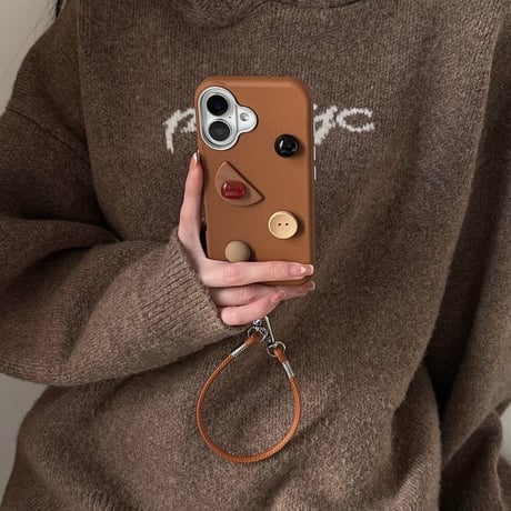 高級感たっぷり iPhone16/16Proケース レザーストラップ付 iPhone15Pro/14/13カバー お洒落 高品質 [M4941]