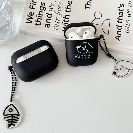 猫/犬 Airpods4ケース  指紋防止 Airpodspro2/proカバー Airpods3 キュート キーホルダー付 プレゼントにおすすめ[M5020]