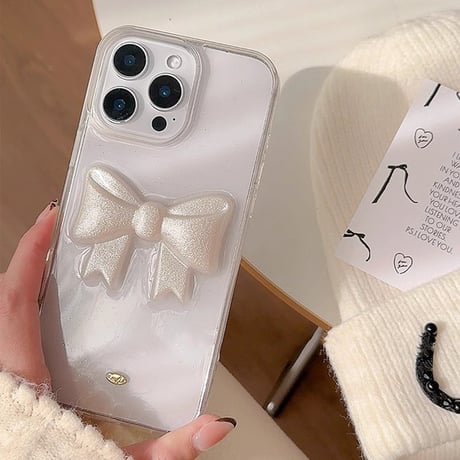 リボン iPhone16pro/16ケース 女子力高い iPhone15pro/14/13promaxケース おしゃれ めっちゃ可愛い [M5058]