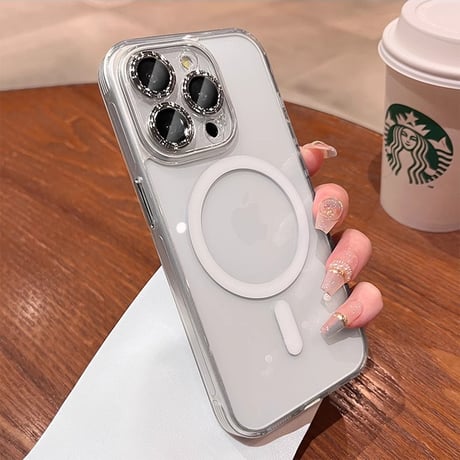 黄ばまない Magsafe対応 iPhone15/15Proケース 全面保護 iPhone14/13/12proカバー 高級感 高透明 頑丈 [M3962]