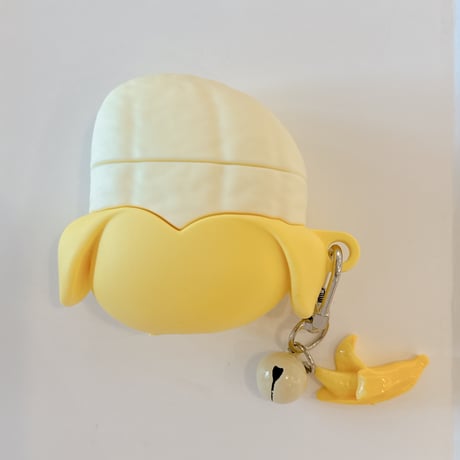 バナナ Airpods4ケース ギフトにおすすめ airpods3/2カバー AirpodsPro2ケース キーチェーン付き かわいい果物デザイン[M5423]