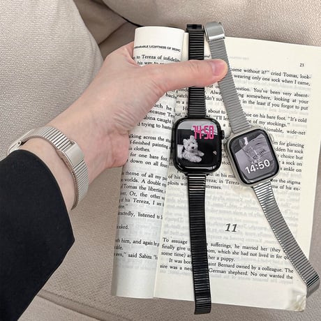 高級感 Applewatch Series10バンド 金属 Ultra2/1/SE(第2/1世代)/Series9/8/7/6/5/4/3/2/1アップルウォッチバンド エレガント[M4873]